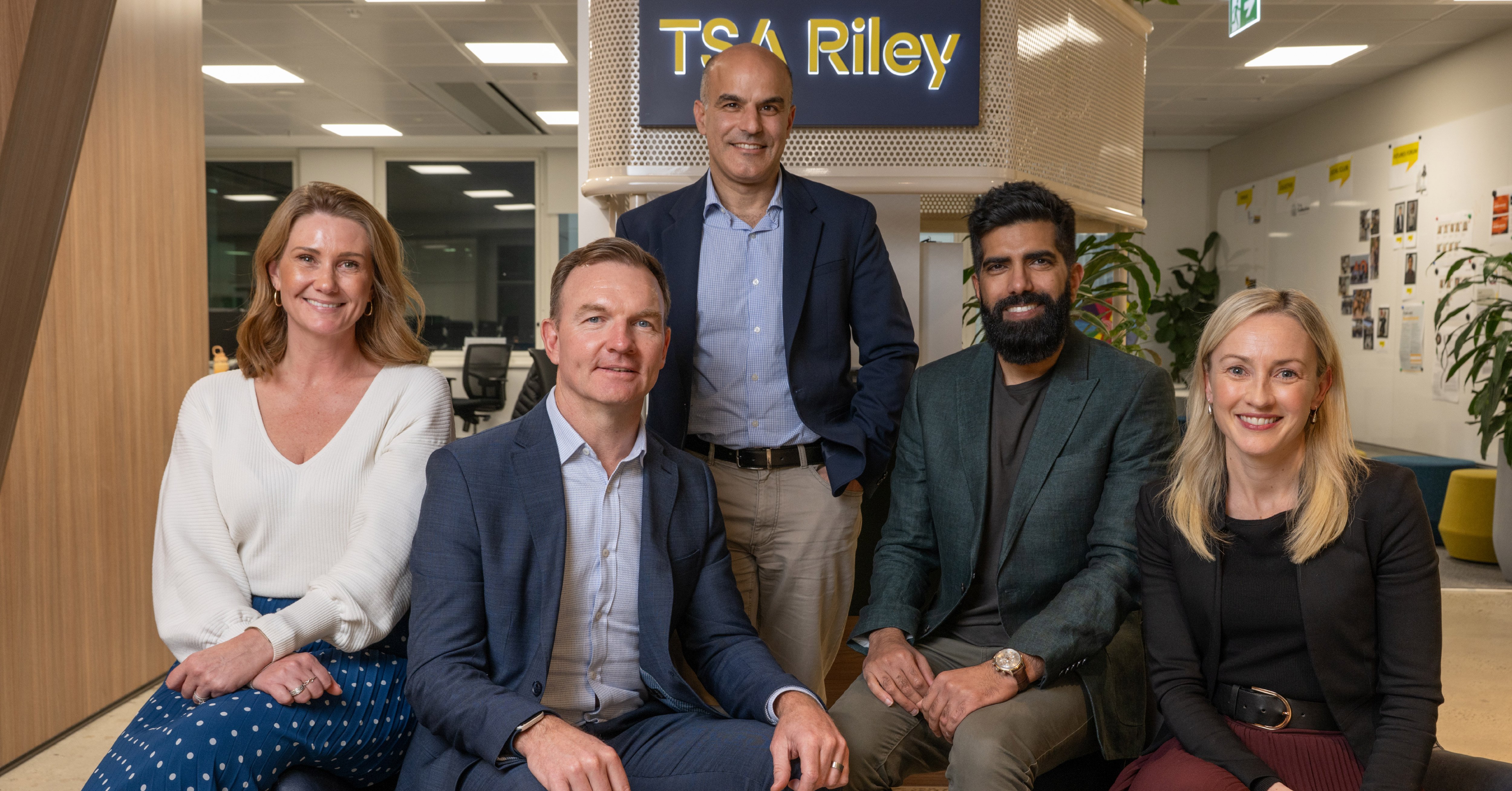 Andrew with the TSA Riley Victorian leadership team (L–R: Kristy Ireland, Nick Ockleshaw, Andrew Gauci, Tariq Mahmood and Madeleine Steele).