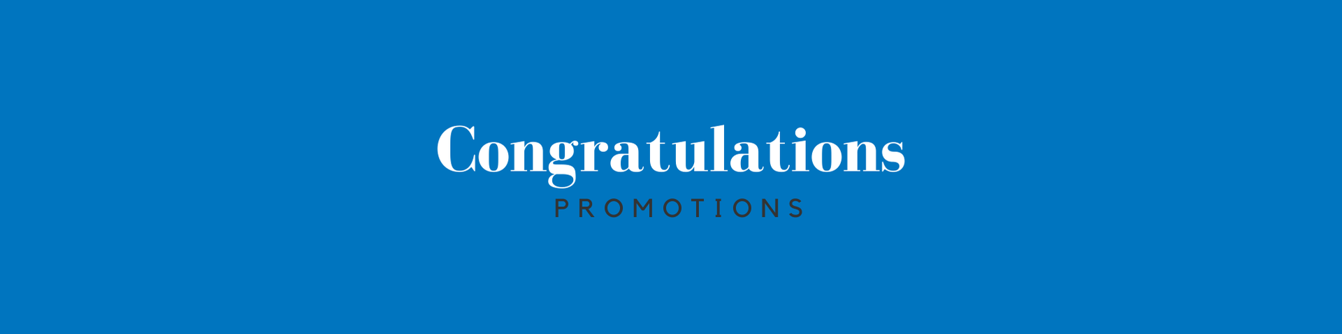 Promotions – April 2022