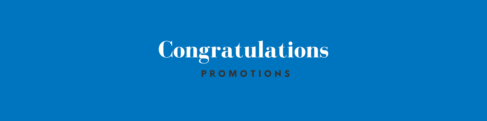 Promotions – November 2022