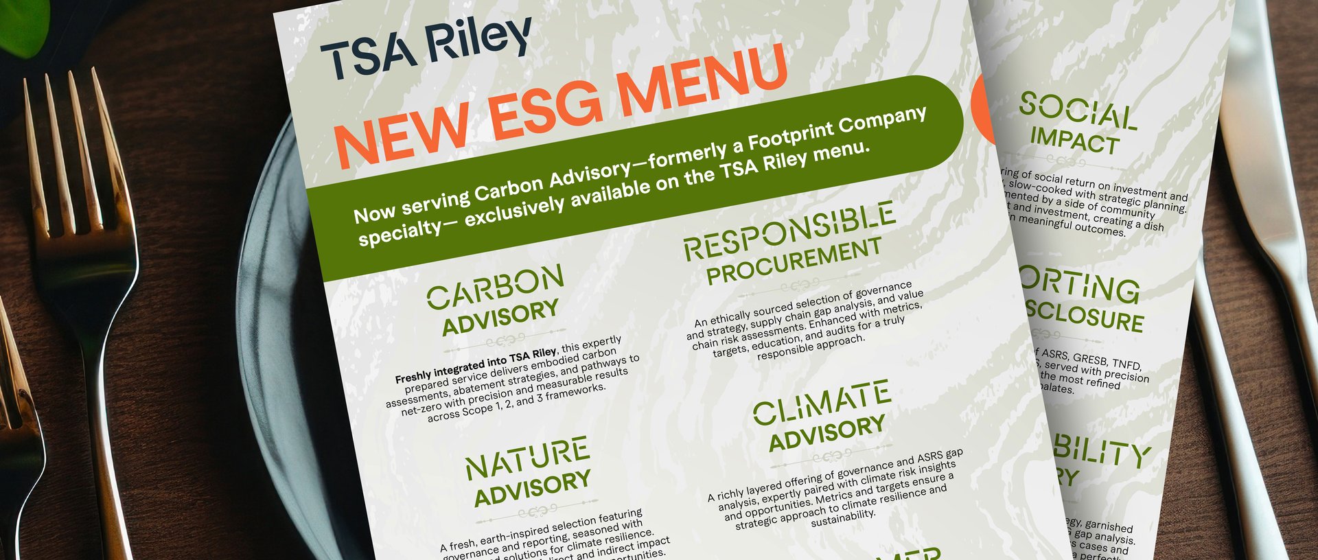 The Footprint Company is now TSA Riley’s Carbon Advisory team